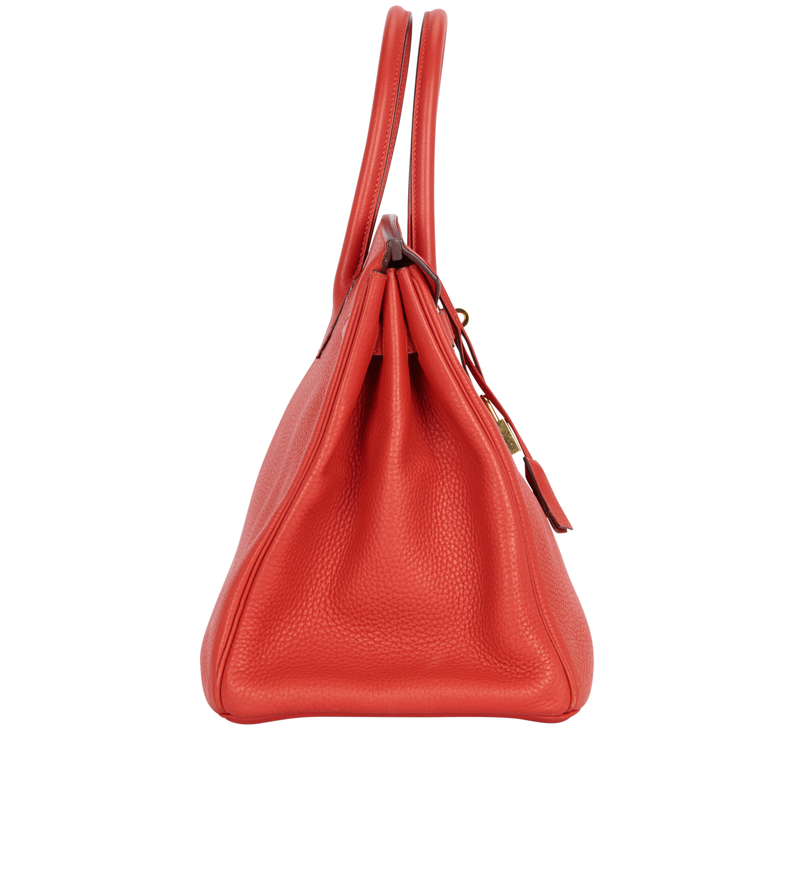 Birkin 35 in Clemence Rouge Casaque, &pound;9,500, Handbags, Red, Leather, Side view